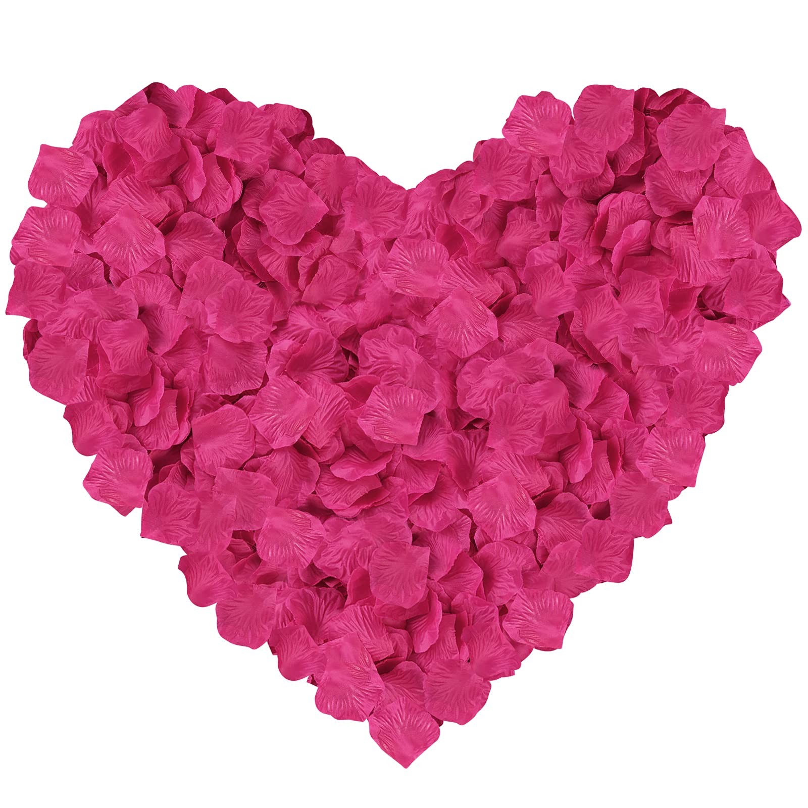 1000 Pcs Artificial Silk Rose Petals Decoration Wedding Party Color Fuchsia