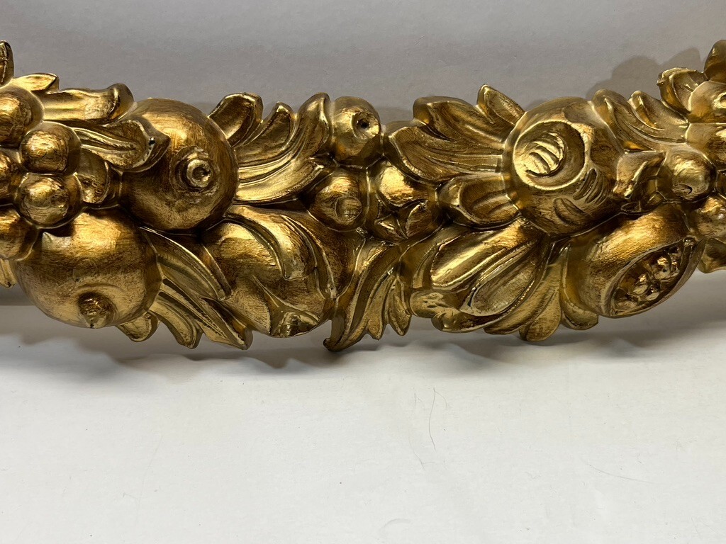 Gold Gilt Baroque Fruit Floral Swag Italy Wall Hanging