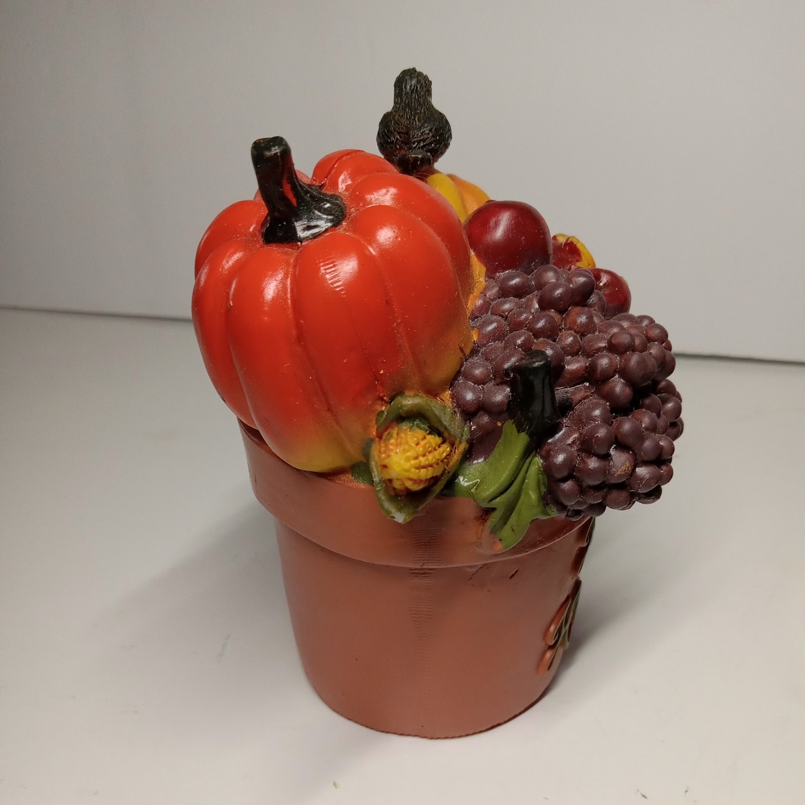 TABLE DECOR MINI POT DECOR TOP FRUIT PUMPKIN SUN FLOWERS TABLE DECOR RESIN