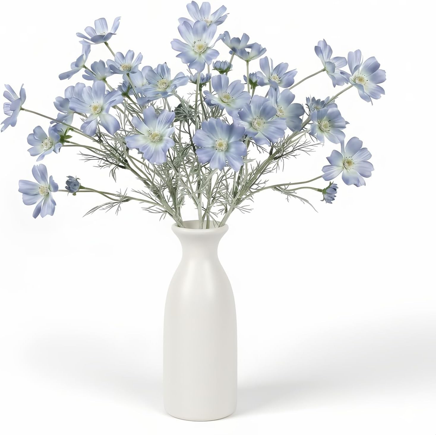 4 Pcs 24″ Tall Artificial Cosmos, Silk Flocked Bendable Stems Vase Decor