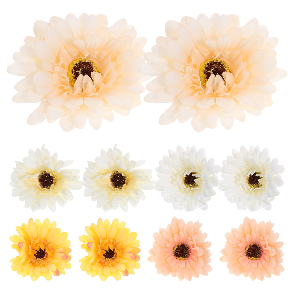10pcs Fake Flower Heads Artificial Flowers Heads Flower Embellishments