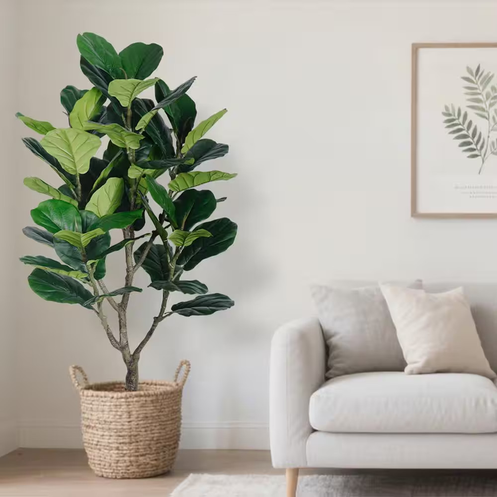 New Artificial Fiddle Leaf Fig Tree Ficus Faux Indoor Outdoor Garden Home Decor