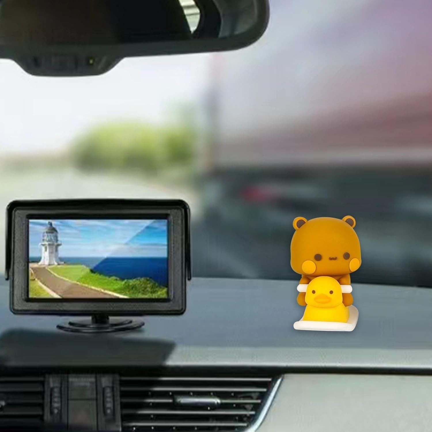 Adorable 2 PC Bubu & Dudu Bear Dashboard Decorations – Whimsical Car Ornaments