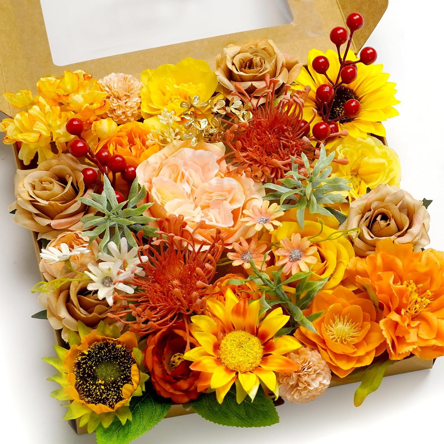 Artificial Flower Combination Box Set Artificial Flower Loose Leaves and Stems D