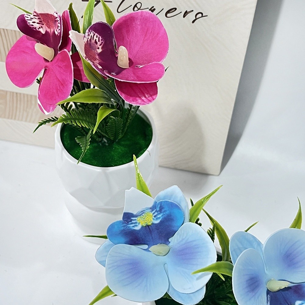 Non Fading Phalaenopsis Orchid Plant 4.92in for Year Round Indoor Decor