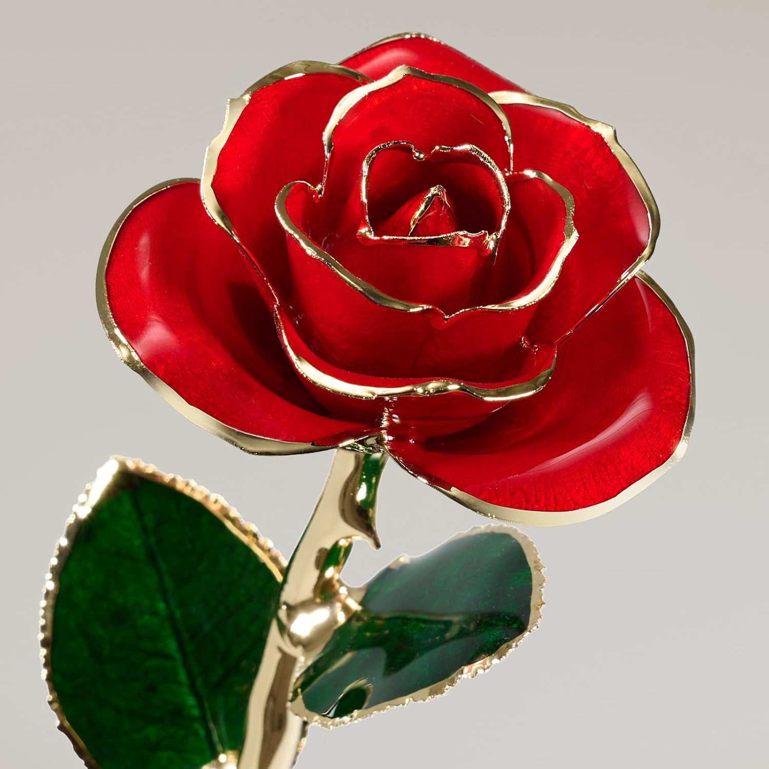 Gold Dipped Rose – Real Rose Preserved in 24K Gold with Stand, Forever Gift for