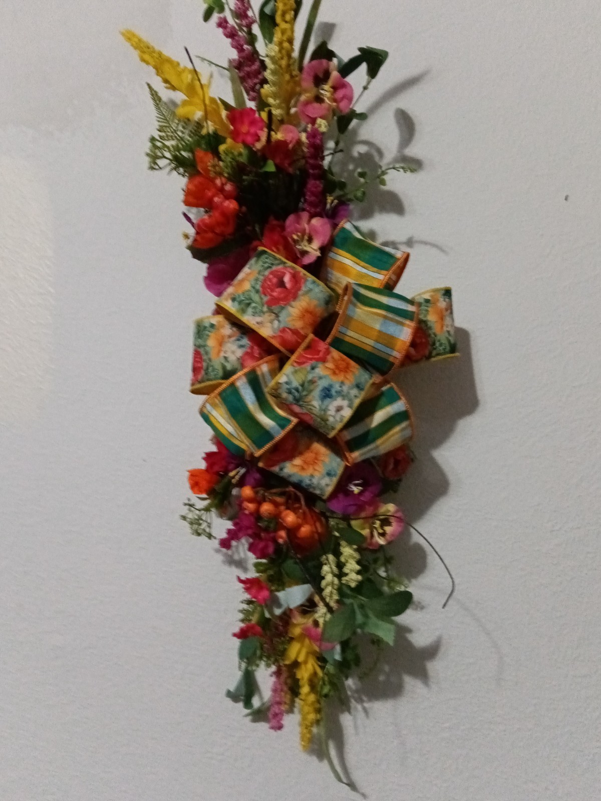 spring summer all occasion centerpiece floral swag decor piece multi colored