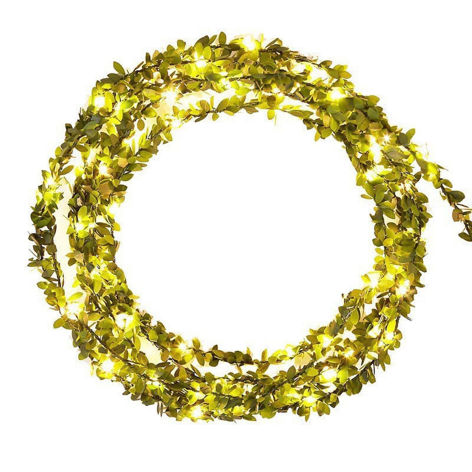 LED Artificial Leave Garland Vine Leaf Wreath Lights for Wedding Christmas Decor