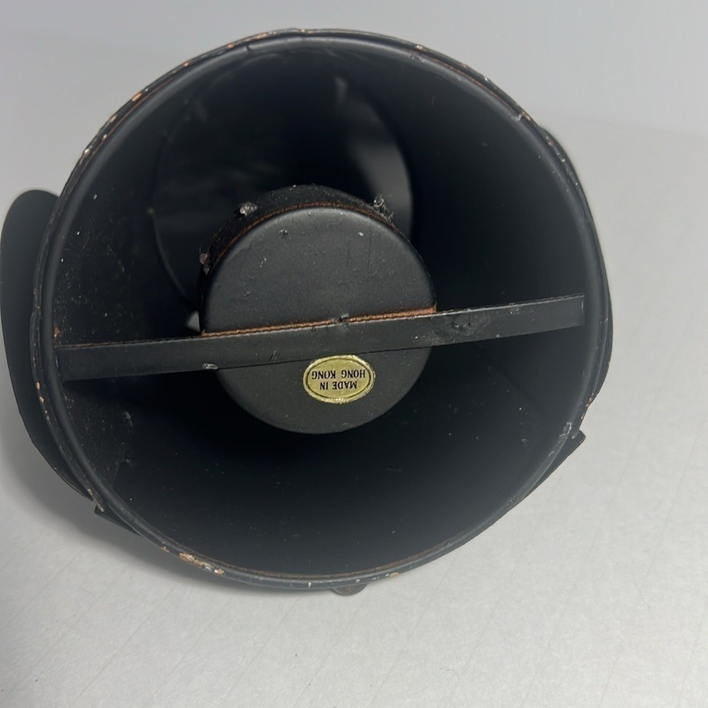 Owl Lantern – Decoration Matte Finish Black, VINTAGE Hong Kong. Big Eyes!