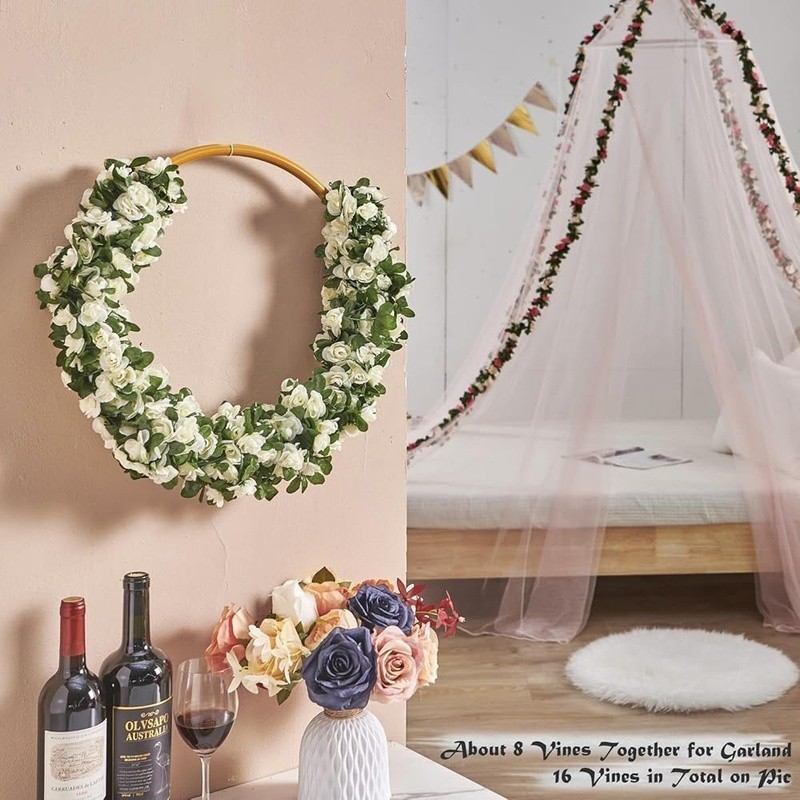 Artificial Rose Vines Garland Fake Flowers Wedding Party Home Decoration New