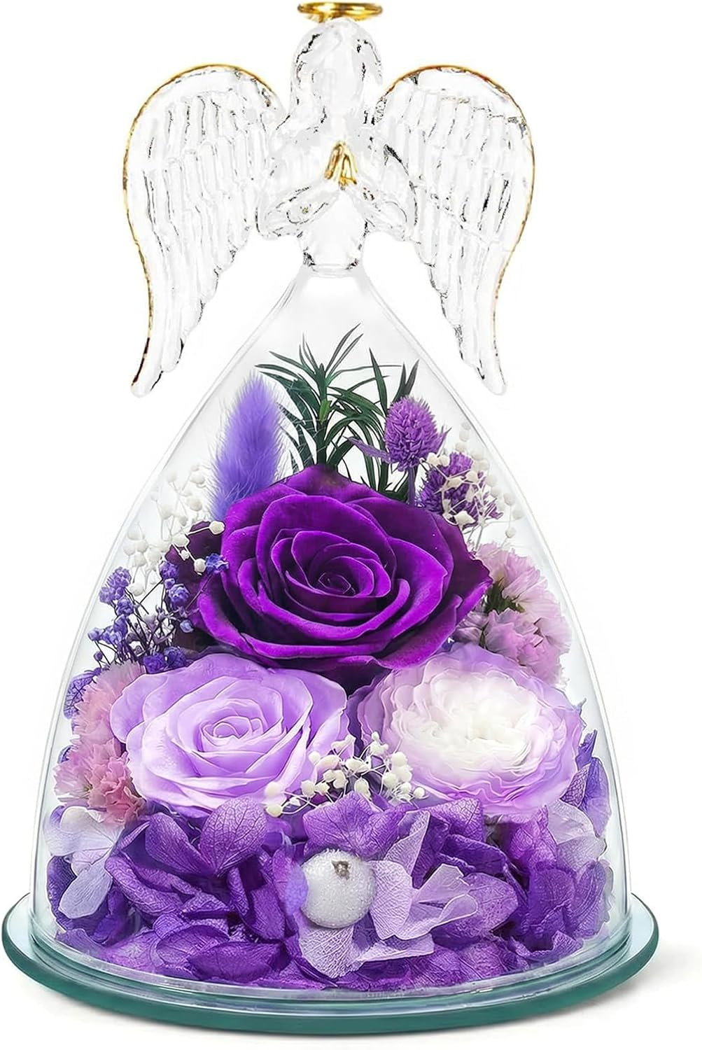 Tranquilbliss Gifts for Mom, Flowers for Mother’S Day, Preserved Rose in Glass D
