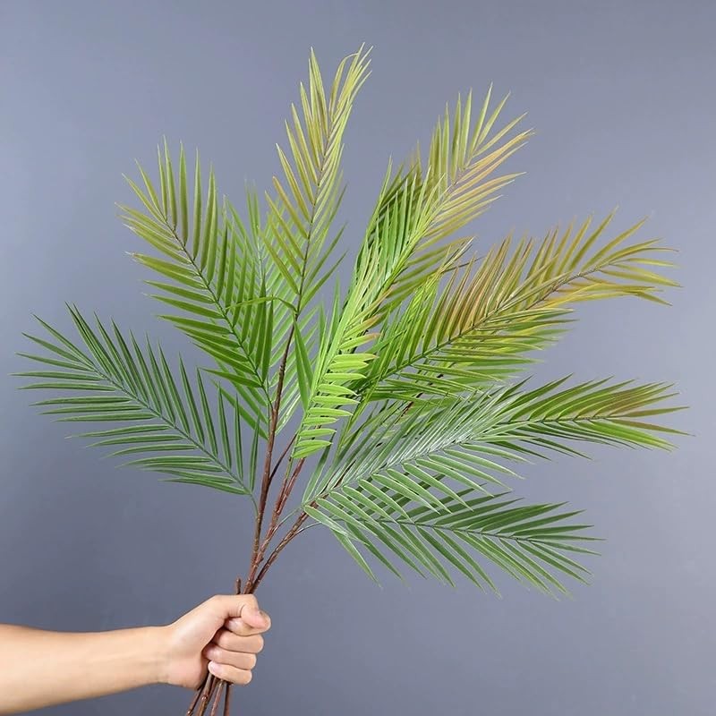 36 Inch Leaf Decor Artificial Green Palm LeavesFake Tropical Palm Leaves with…