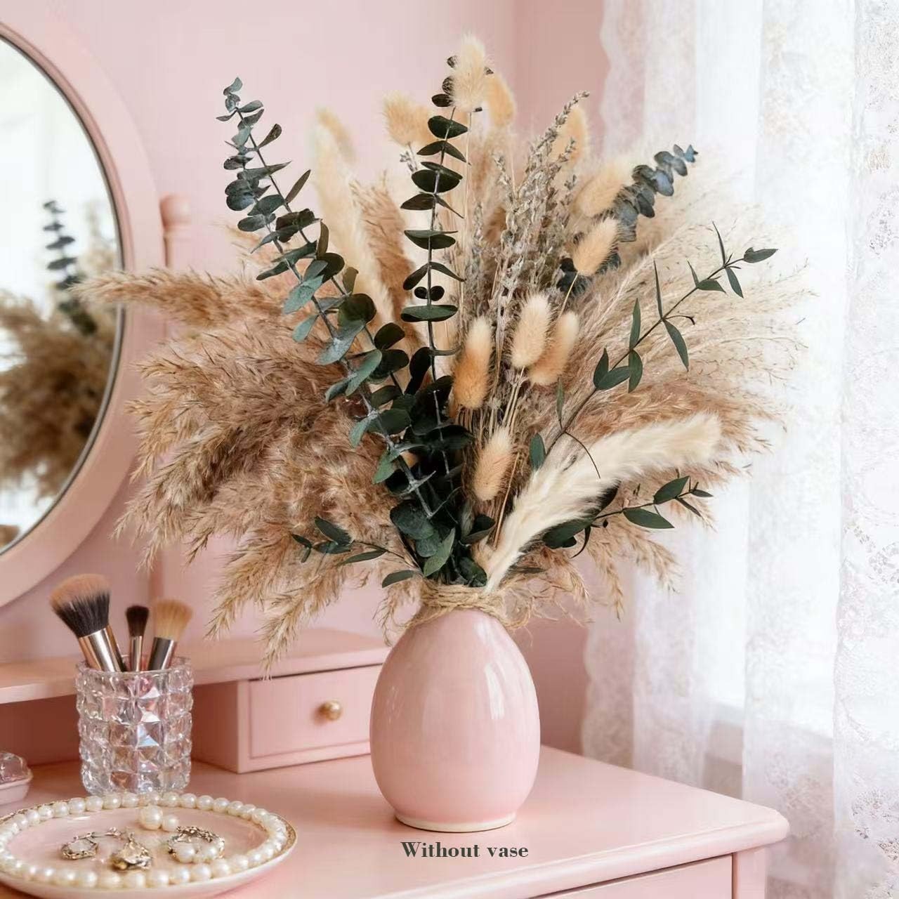 100 Pcs Mixed Dried Flowers Bouquet, Boho