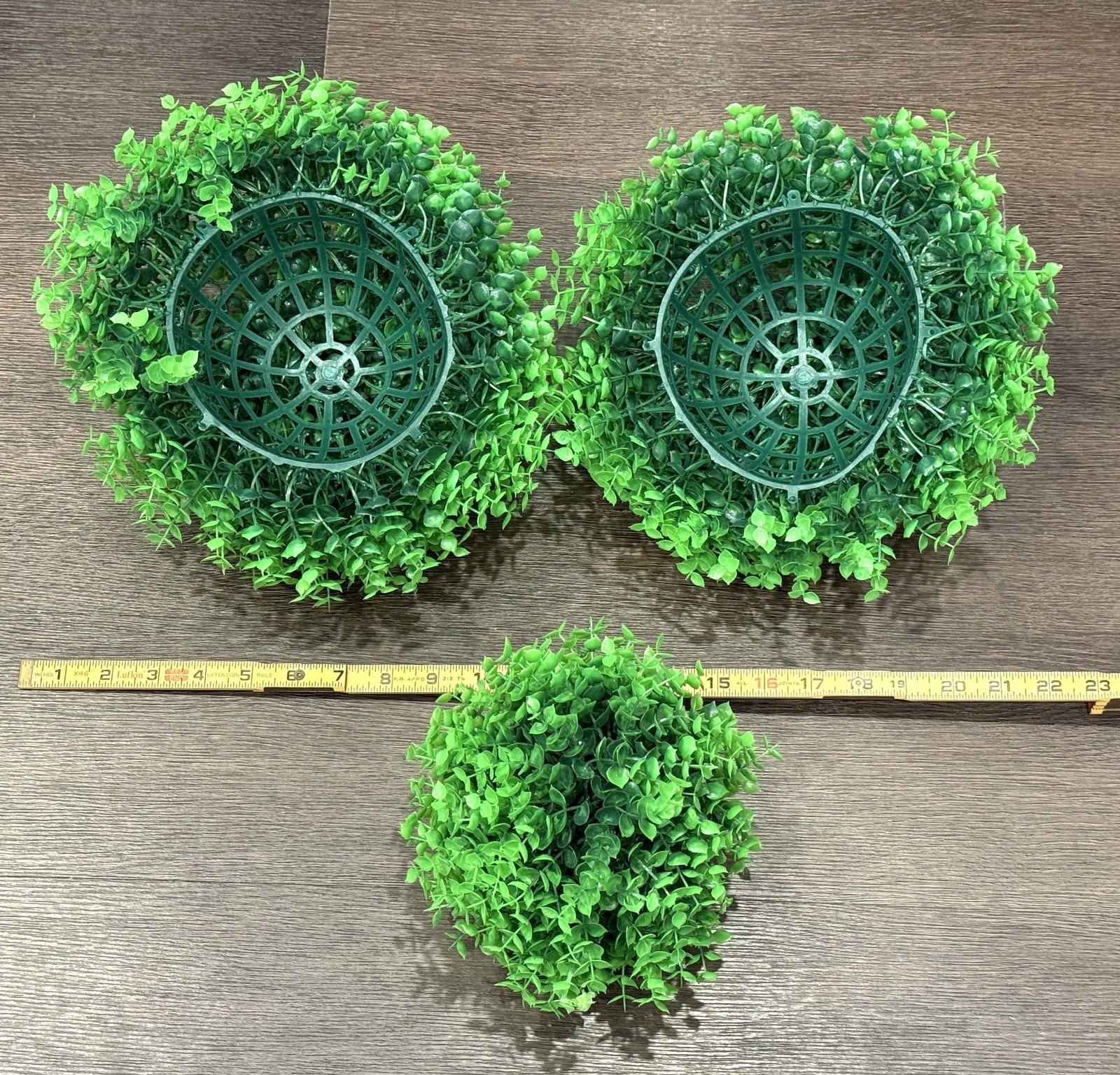 New Lot of 3 Faux Boxwood Topiary Balls 6″ H Greenery Orbs Planter Fillers Set
