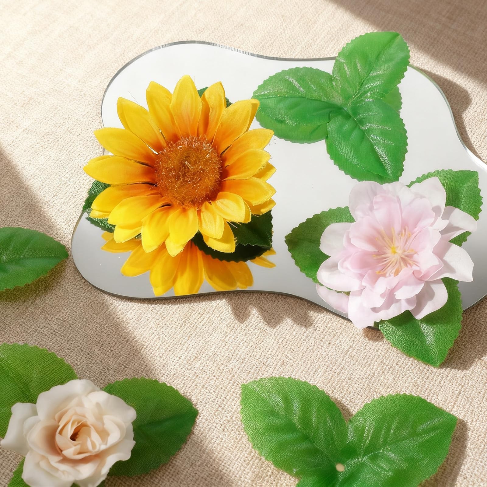 200 Pcs Artificial Green Leaves 3.74 inch Rose Flower Leaf Fake Green Leaves …