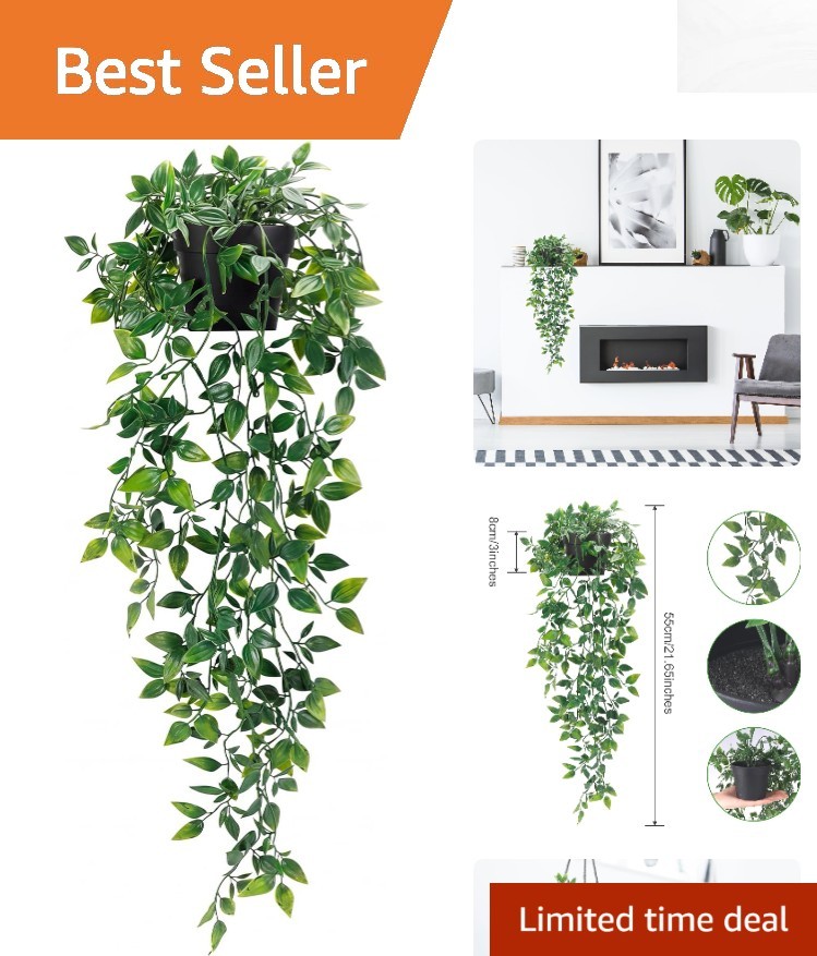 Versatile Artificial Hanging Plant – 21.65″ for Indoor/Outdoor Aesthetic Appeal
