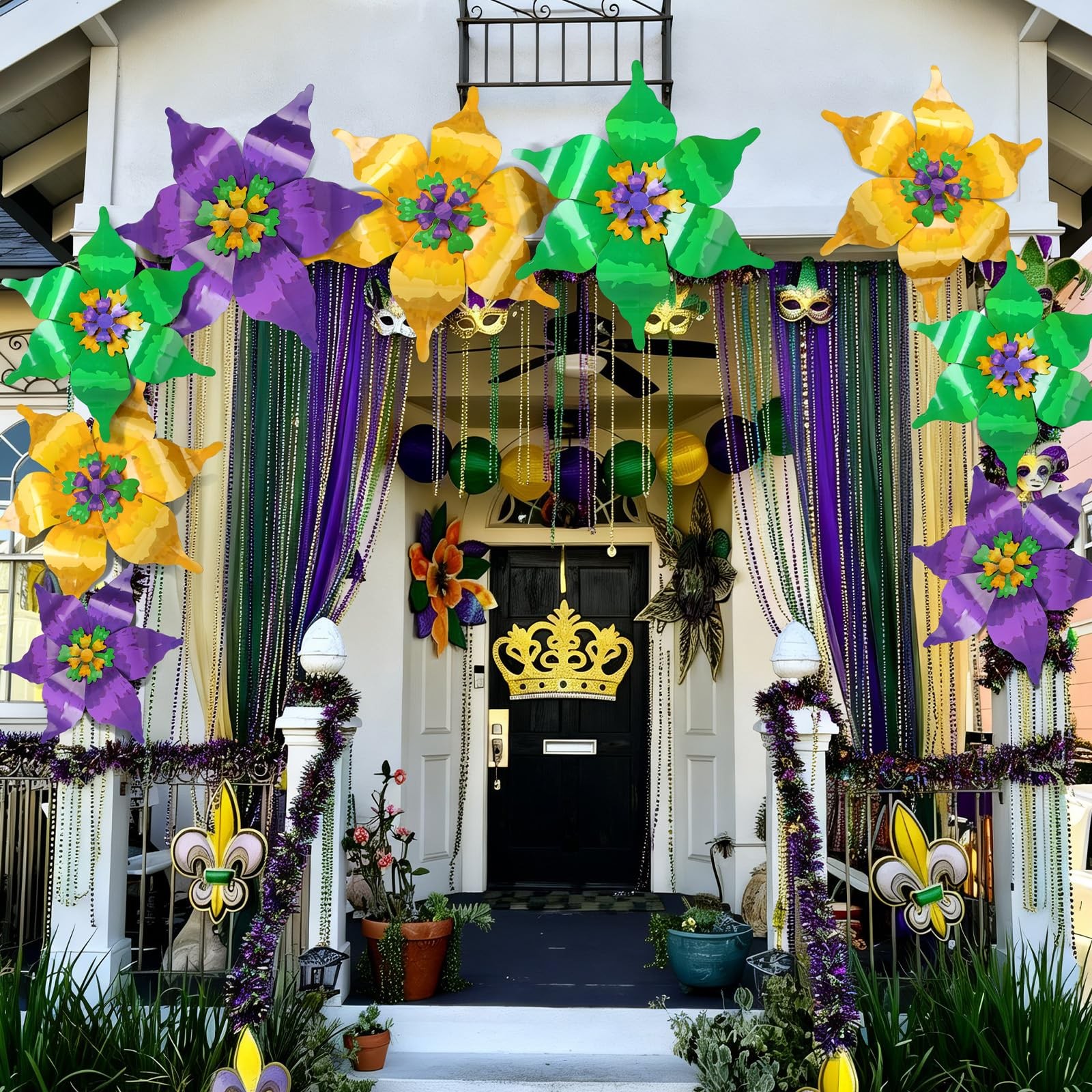 22.44 Inch Large Mardi Gras Carnival Float Flower Decoration 3D Carnival Hous…