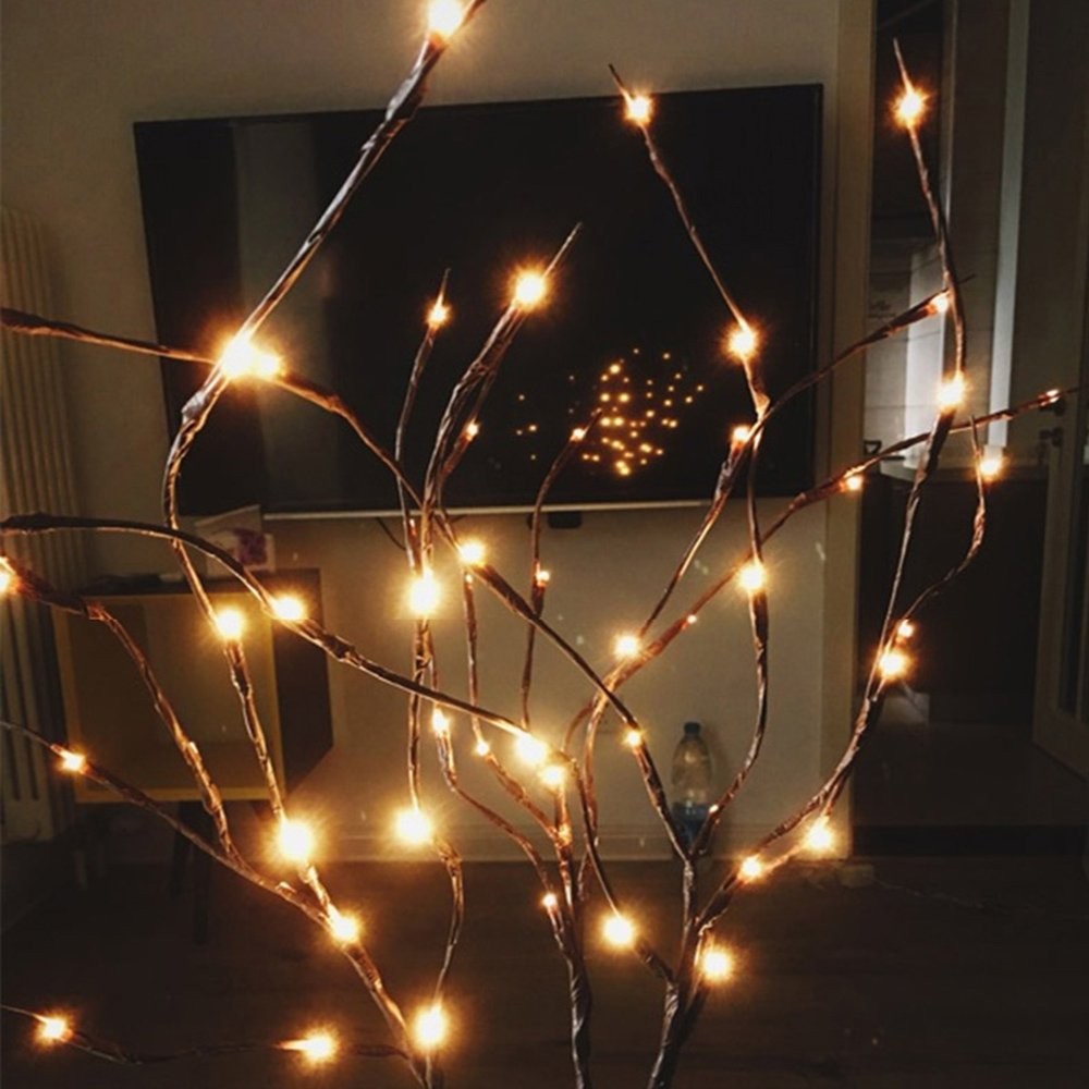 3 Pack Warm White Lighted Branches 60 LED Twig Lights Lighted Plants Artificial