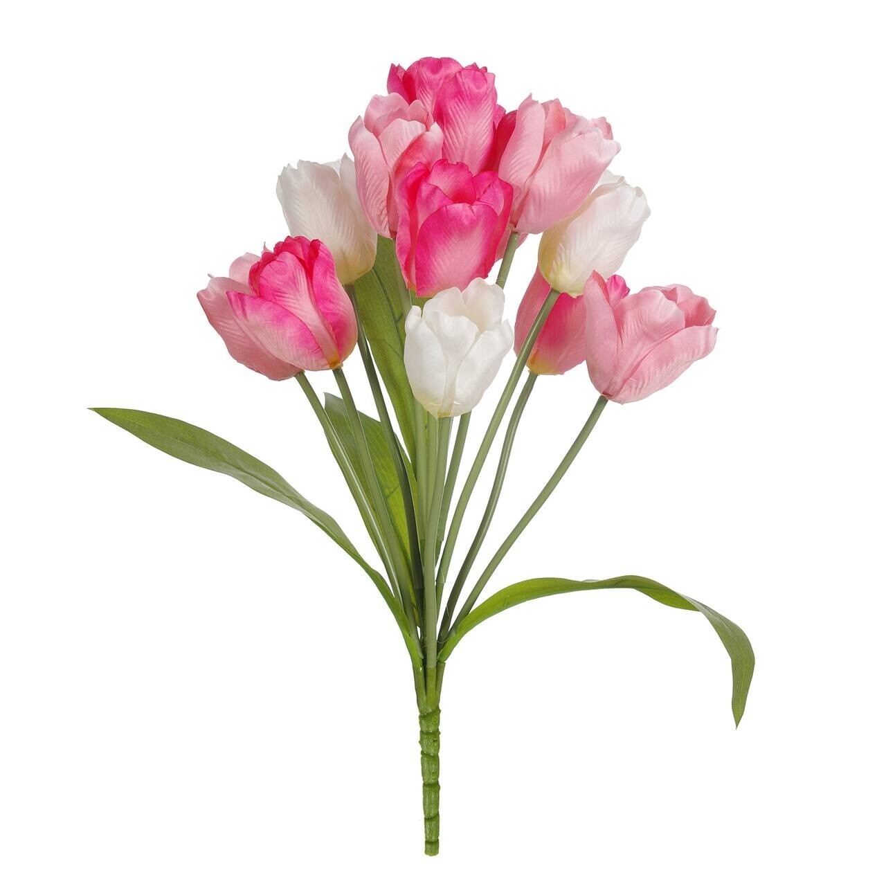 Ashland Blush & White 19.5in Tulip Bush Spring Floral, Greenery, and Home Décor