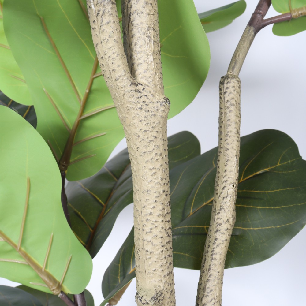 6FT Artificial Fiddle Leaf Fig Tree with Black Plastic Pot,Indoor Plant