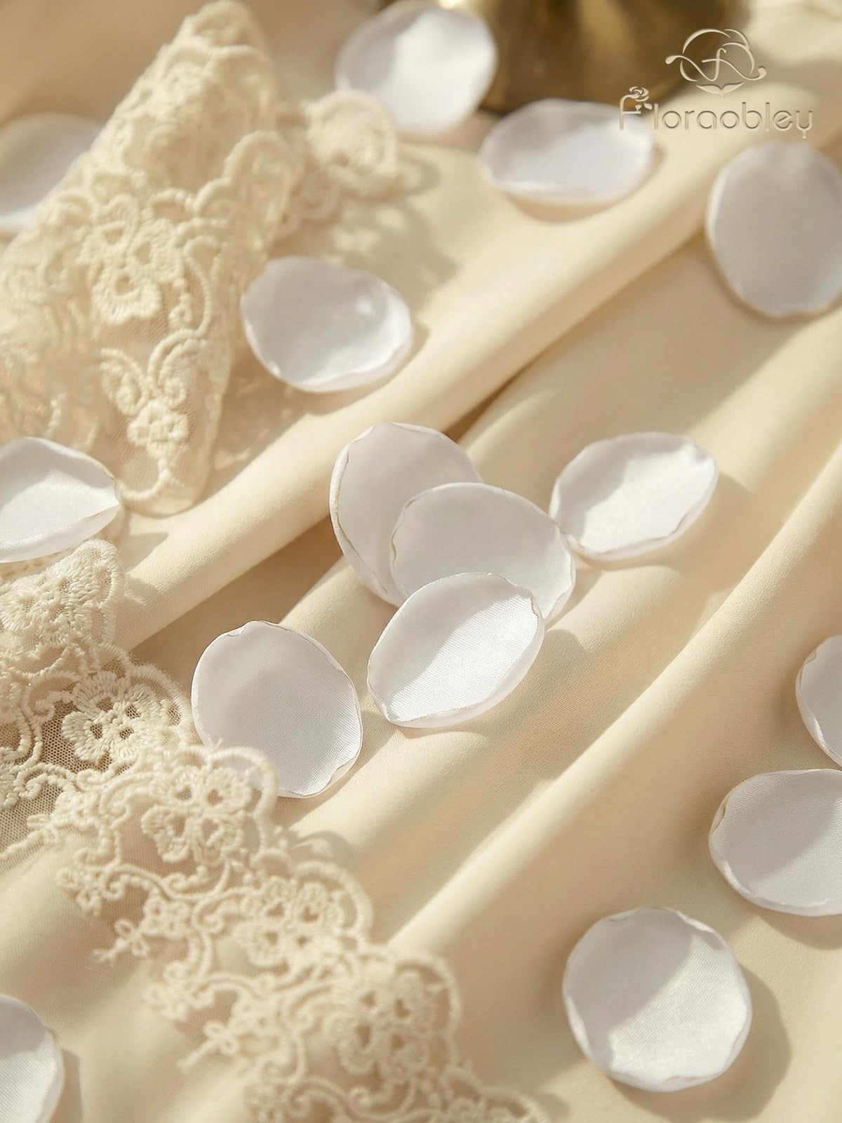 300 PCS Ivory Faux Silk Rose Petals Wedding Flower Girl Aisle Decor Party