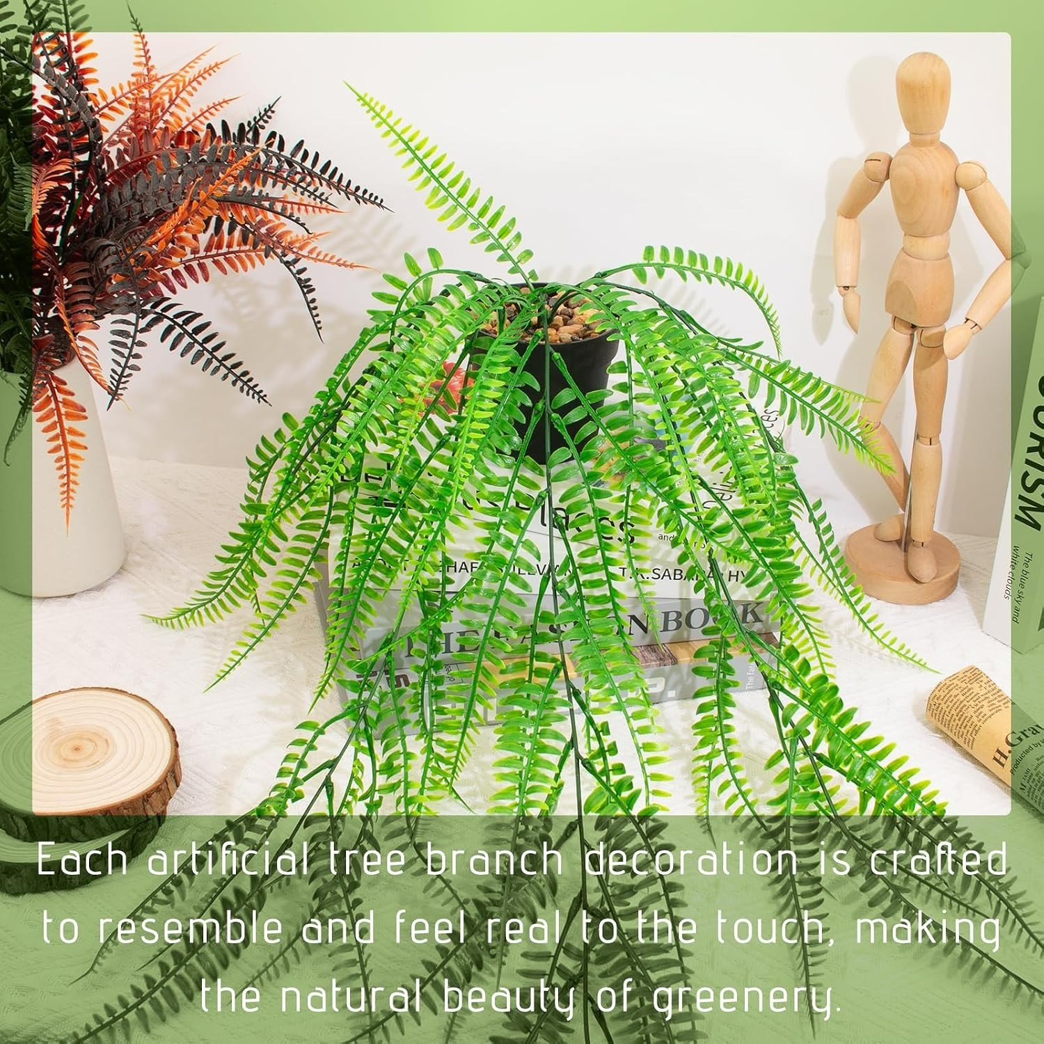 Elegant Hanging Boston Fern for Home and Office Spaces – No Maintenance Required
