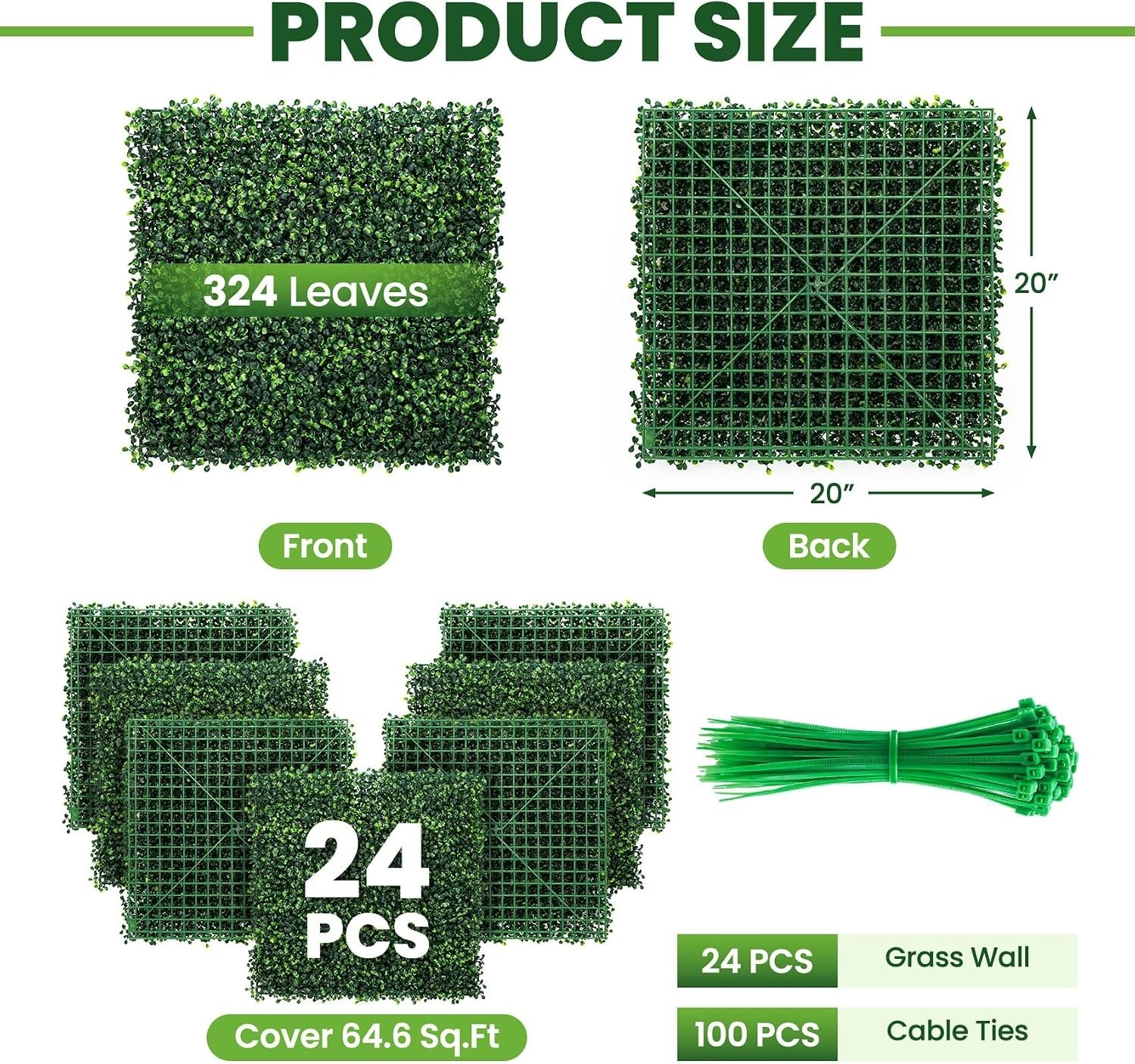 Versatile Faux Boxwood Panels – Outdoor Privacy Hedge & Indoor Decor