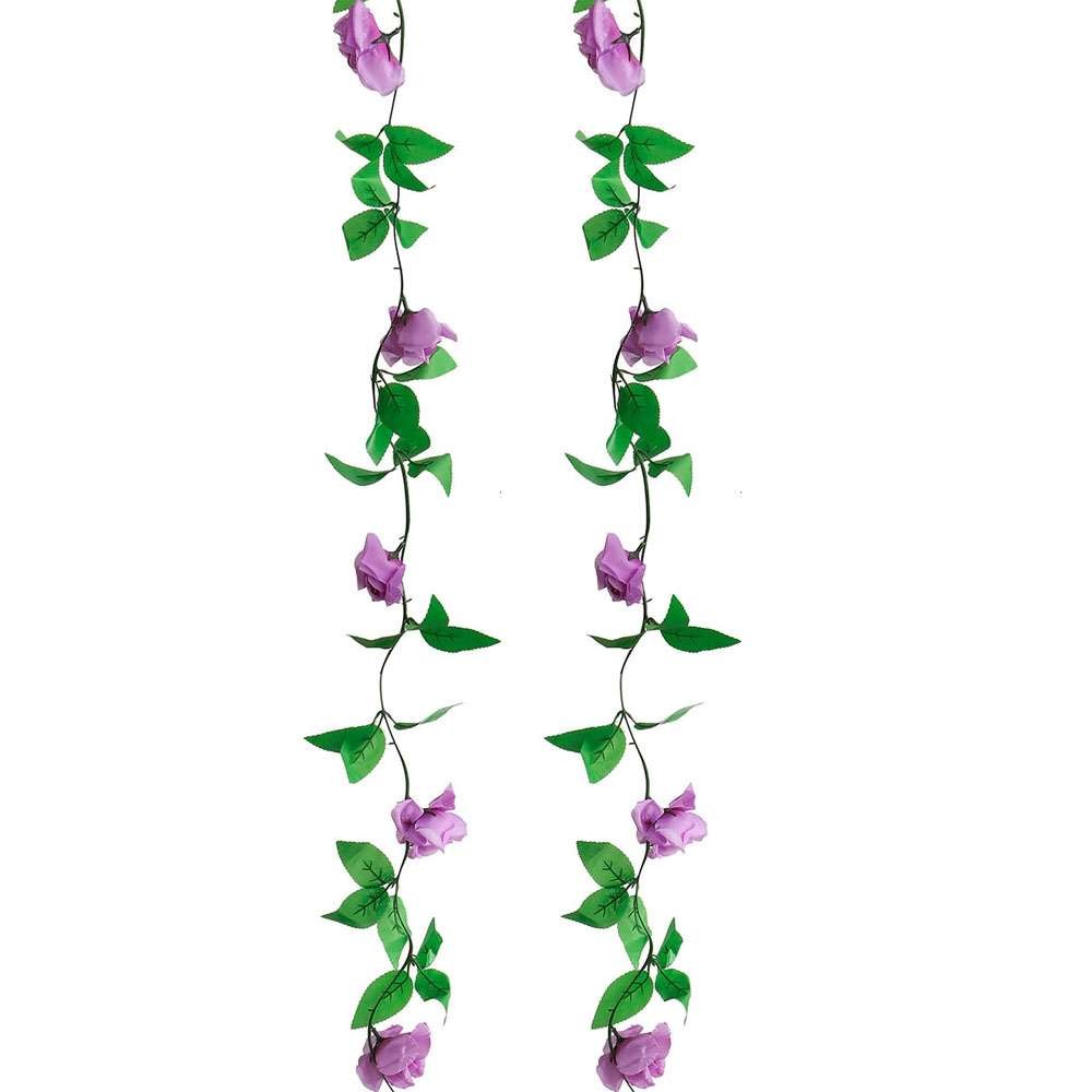 Artificial Rose Flower Garland Fake Rose Vine Hanging Floral for Wedding Arch