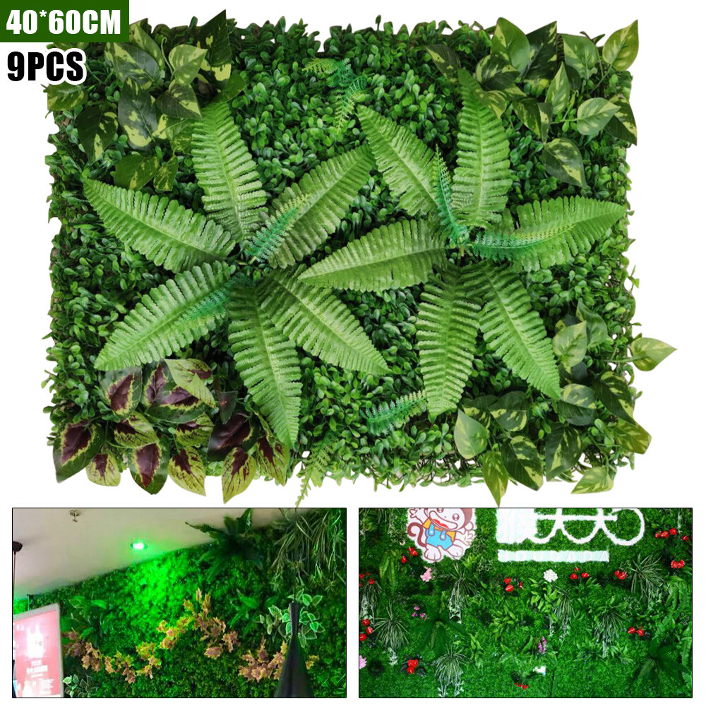 Artificial Plant Wall Panel, 9PCS Artificial Plant Wall Panels for Living Room