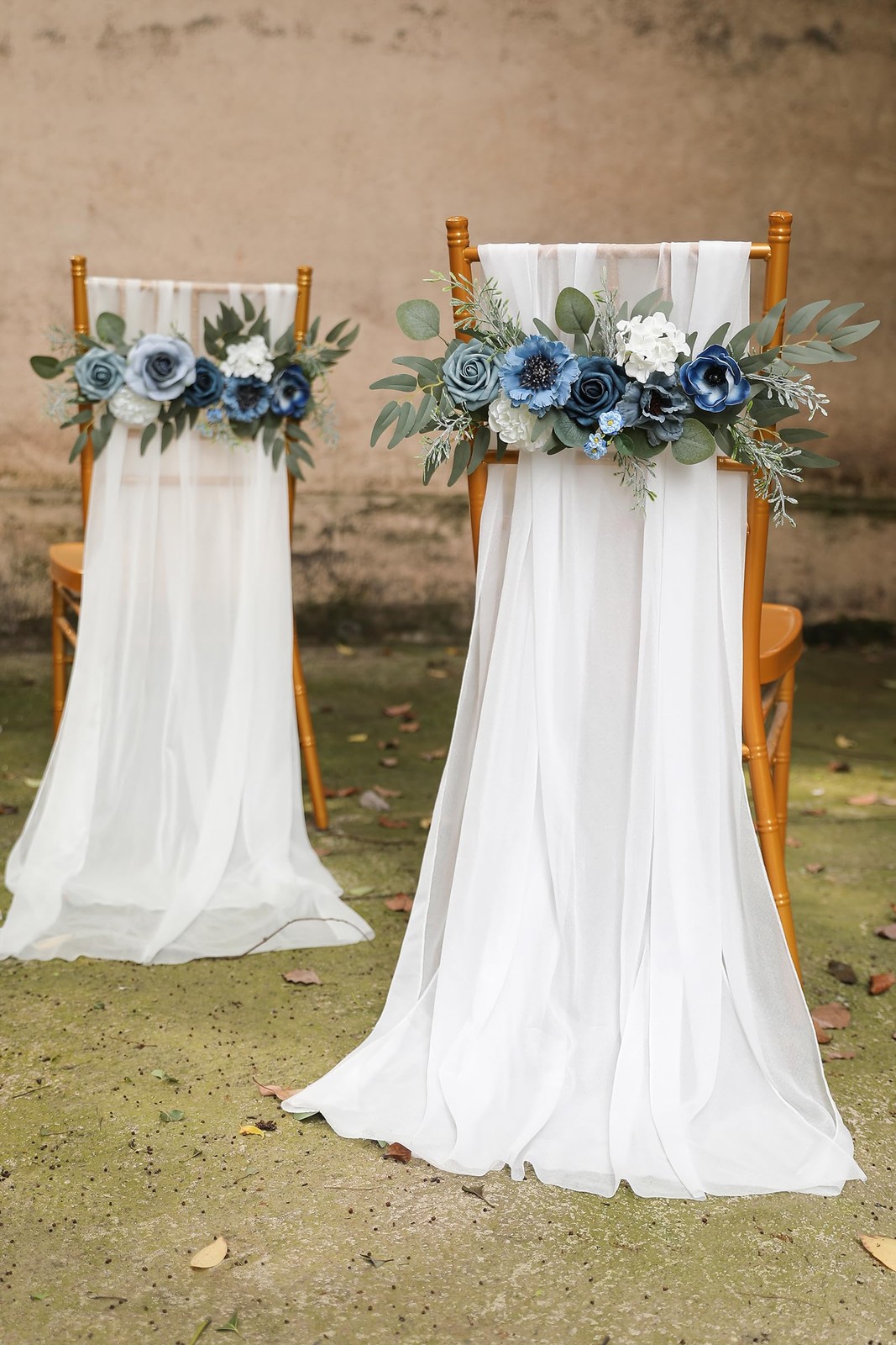 Retro Dusty Blue Artificial Rose Flowers Combo DIY Wedding Bouquets