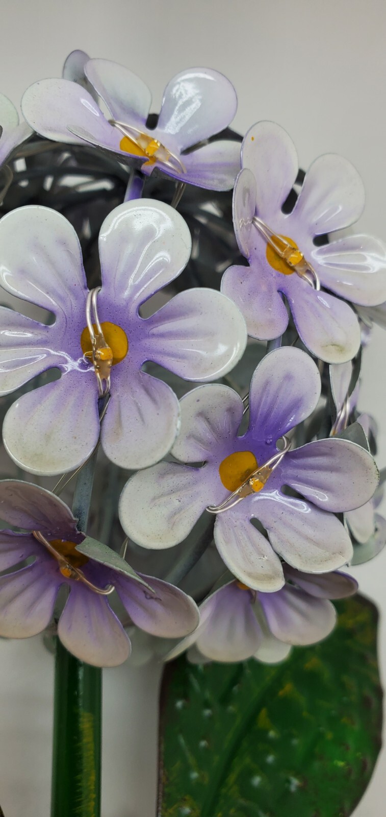 LED Lighted Metal Hydrangea in Jar with fairy light, Ultimate in.. Purple Q9