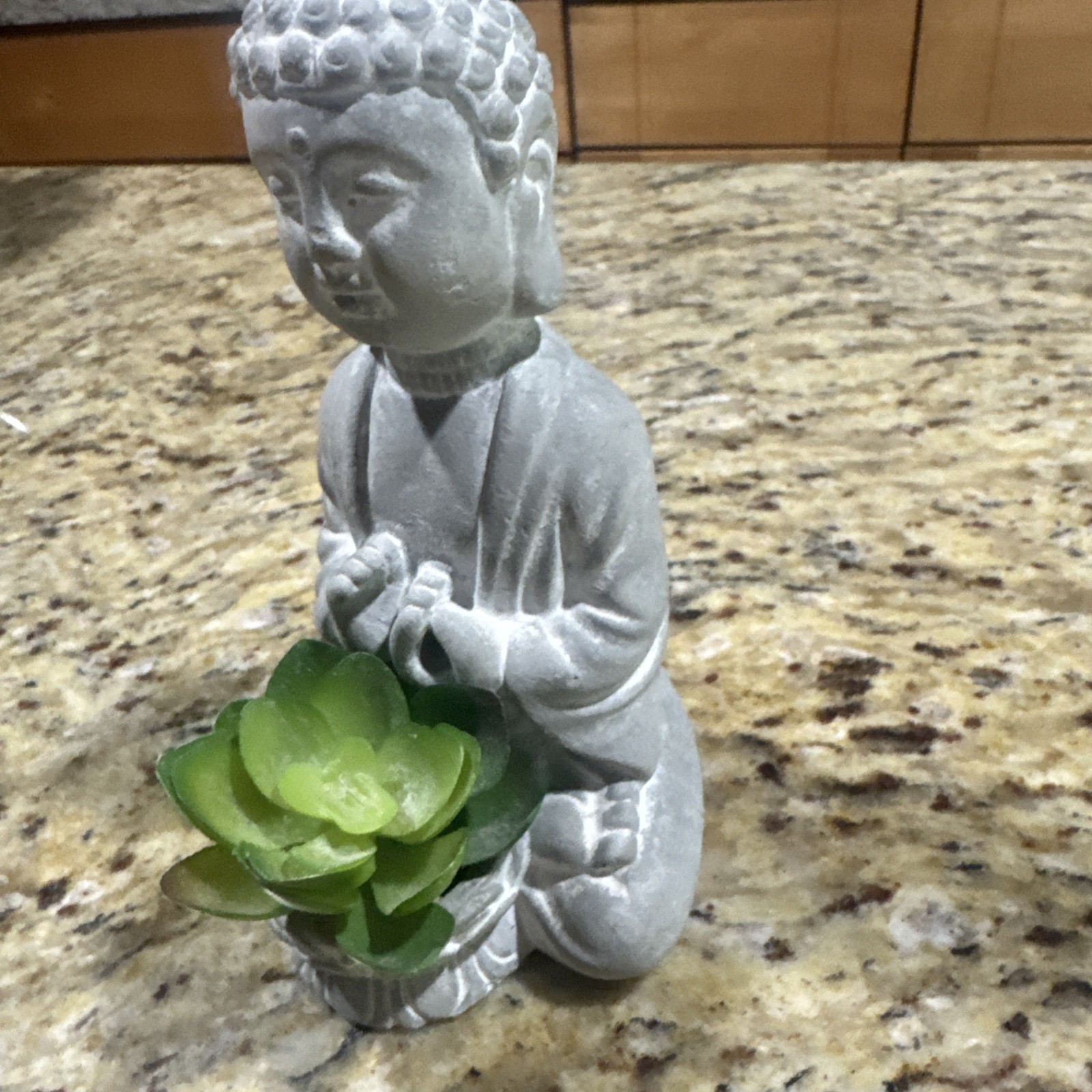 Budduah Plant Holder 6” Tall Succulent, Faux Plant Nice Cpix