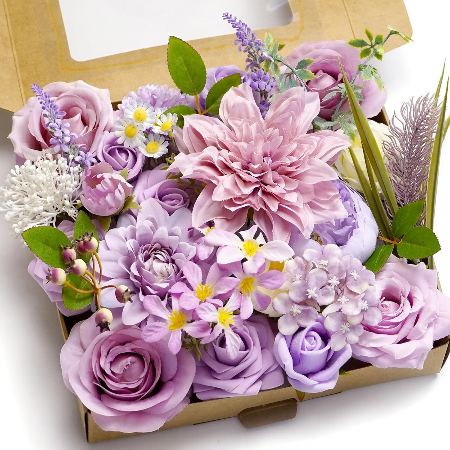 Artificial Flower Combination Box Set Artificial Flower Loose Leaves and Stems D