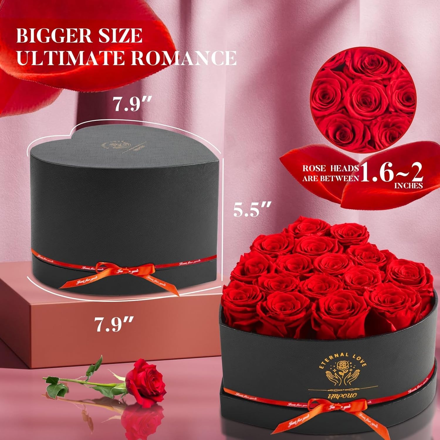 16 Pcs Preserved Roses Birthday Gift for Women, Girlfriend, Wife | Free Shipping