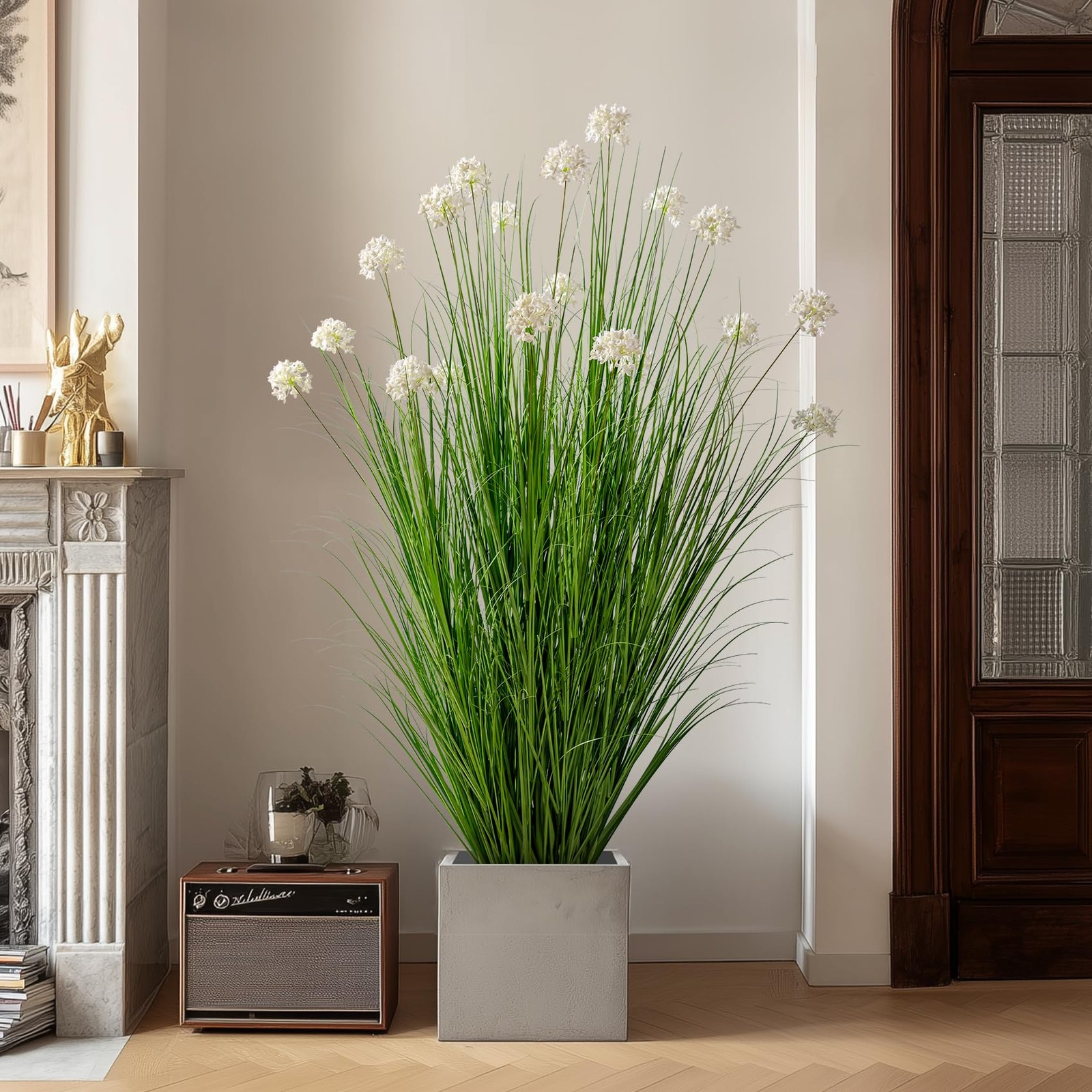 57in Lifelike Artificial Tall Grass Plant with 19 Lifelike Dandelion Flower a…