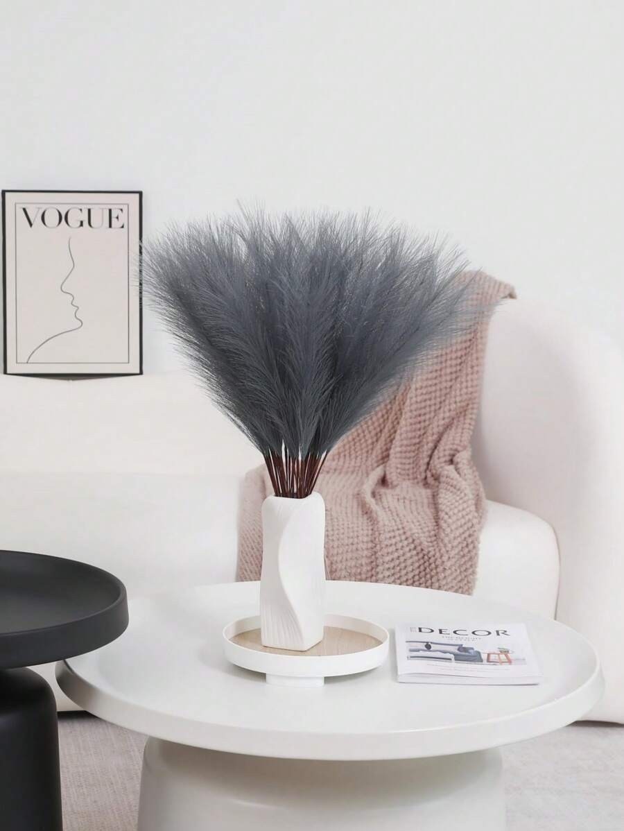 Artificial Pampas Grass Boho Vase Filler Wedding Home Room Decor Faux Plant