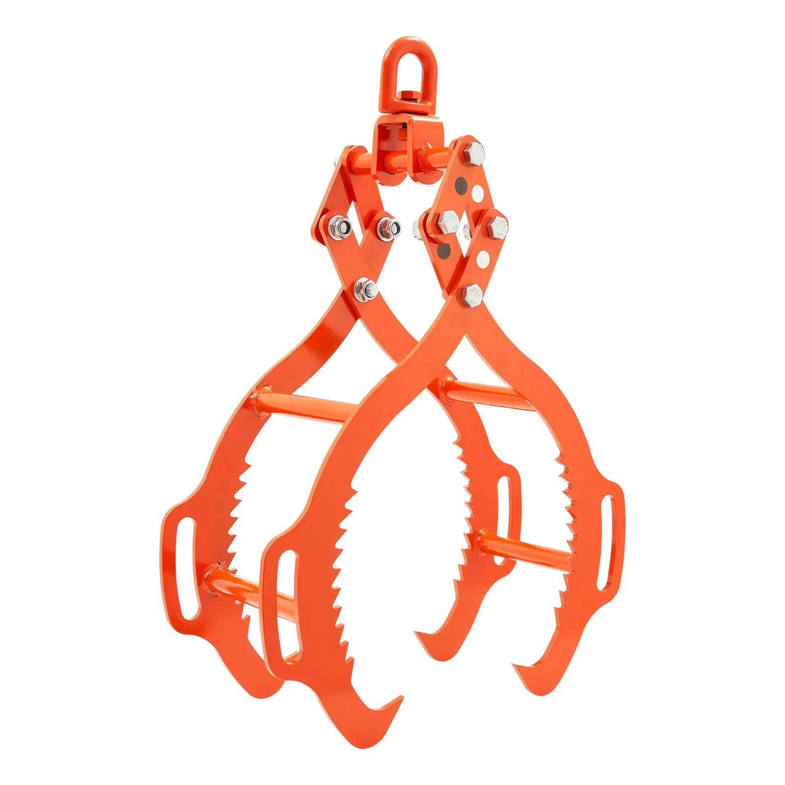 28in Log Lifting Tongs, 4-Claw Log Tongs, Heavy Duty Steel Log Grapple, 2650LBS
