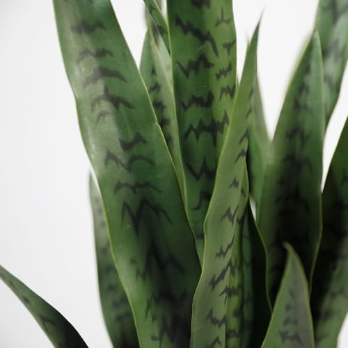 3FT Artificial Snake Plant, Fake Sansevieria Indoor Outdoor, 28 Thick PE 1 PC