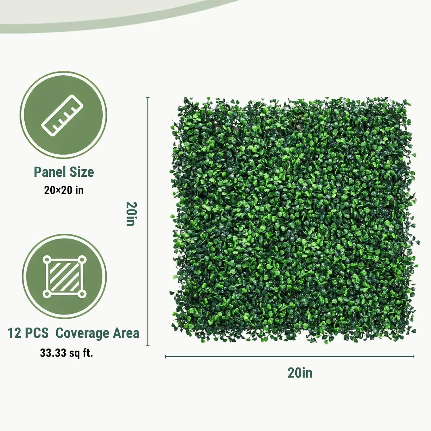 Elegant UV-Resistant Boxwood Panels – 12 Pack Greenery for Photography & Decor