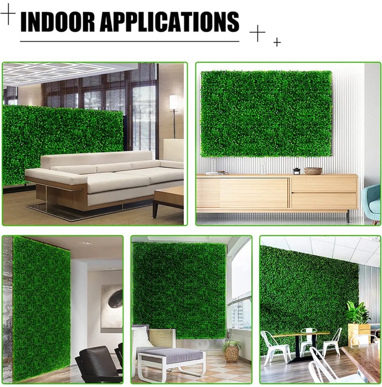 20×20″ Artificial Boxwood Wall Hedge Mat Plant Panels Outdoor Grass