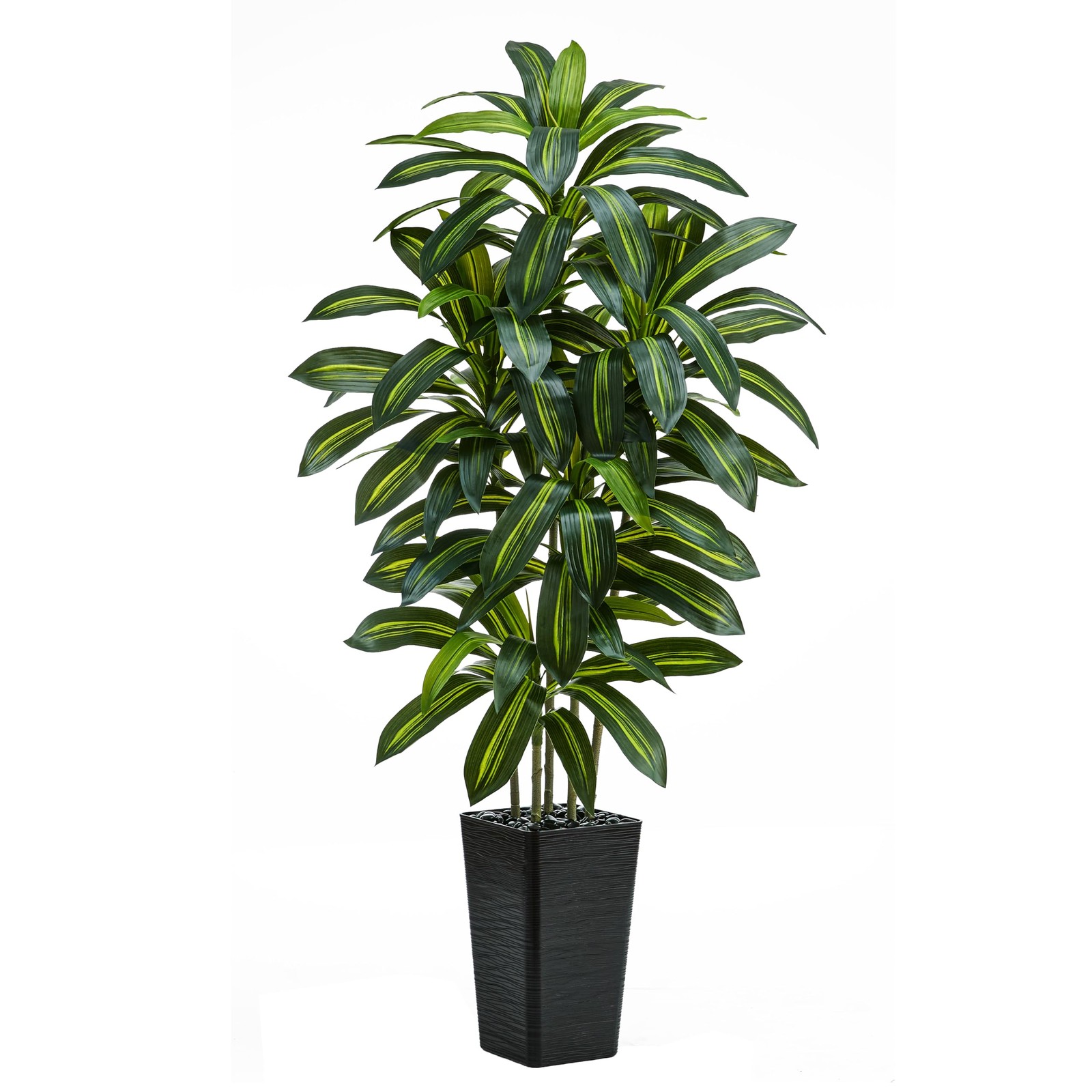 Artificial Dracaena Tree：5FT Faux Silk Tropical Yucca Floor Trees Realistic F…