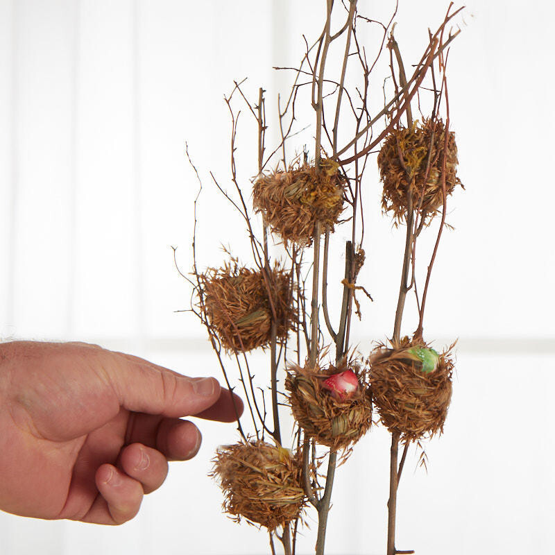 Package of 6 Artificial Birds Nest 13″ Decorative Branches