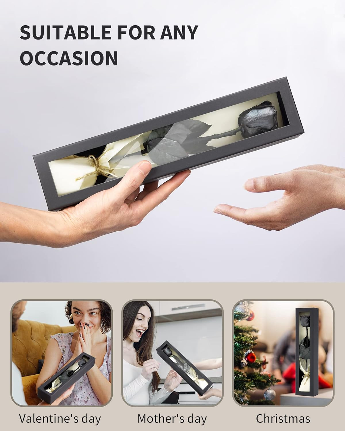 Black Preserved Roses for Delivery – Single Flower Gifts for Her