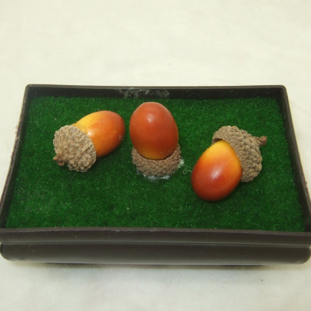 Realistic Fake Acorn Ornament Set of 50 for Home Decoration and Photo Props