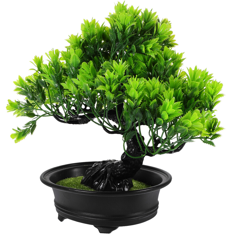 Desk Plants Fake Bonsai Tree Japanese Faux Trees Potted Pine Porch