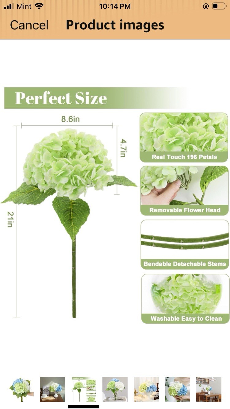 14 Pc-Realistic Artificial Hydrangeas