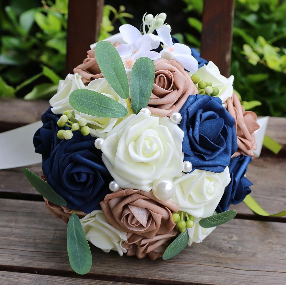 Lightweight Bridal Wedding Bouquet Round Holding Bouquet Throw Toss Artificia…