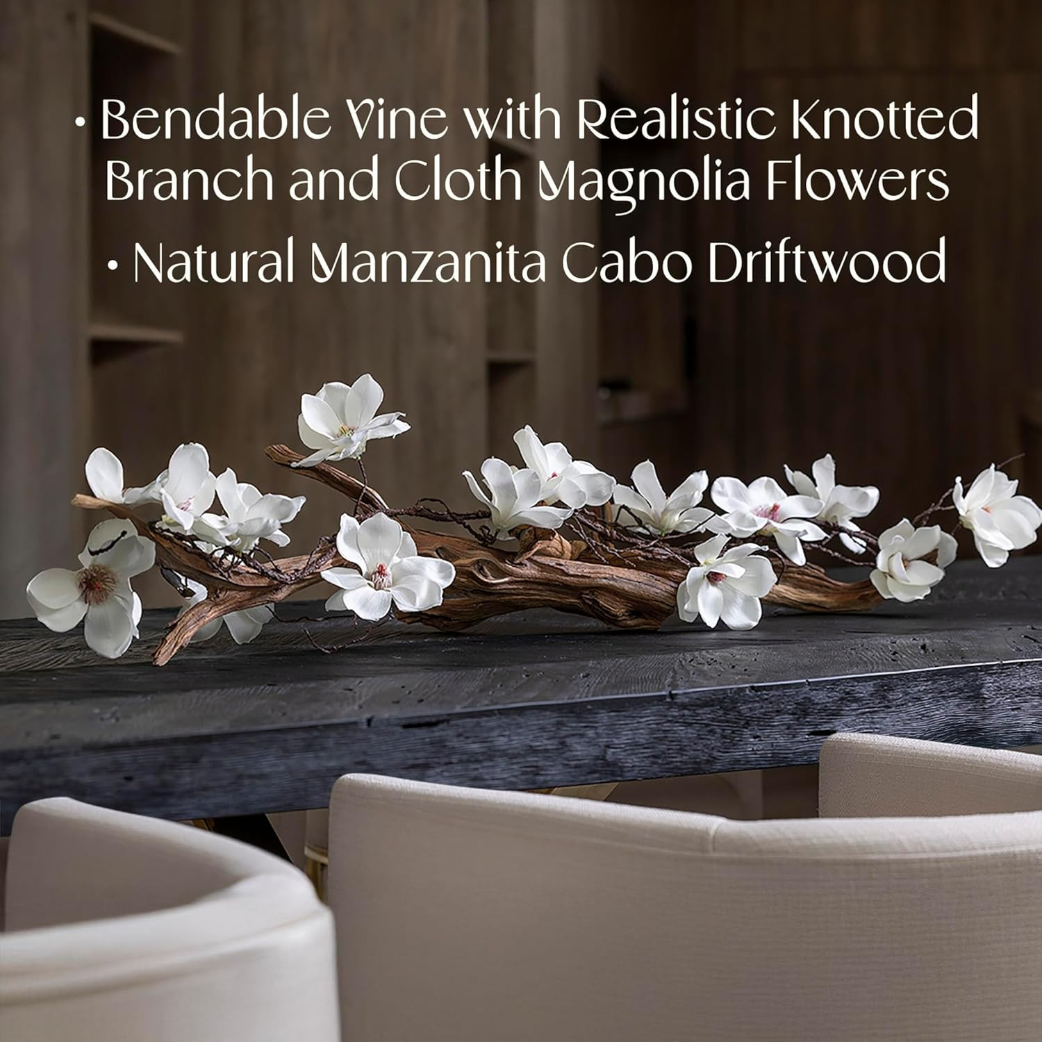 Magnolia Vine Driftwood Centerpiece – Spring Home Decor & Gift for Mom