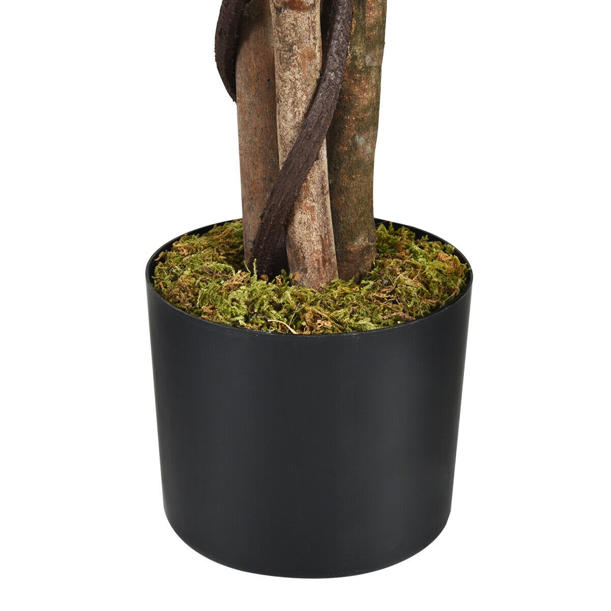 4Ft Artificial Ficus Tree Fake Greenery Plant Home Office Decoration