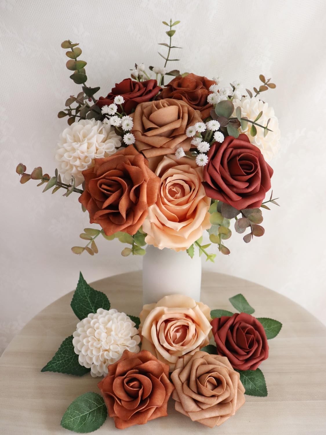 Autumn Terracotta Artificial Flowers Combo DIY Wedding Bouquets Arrangements